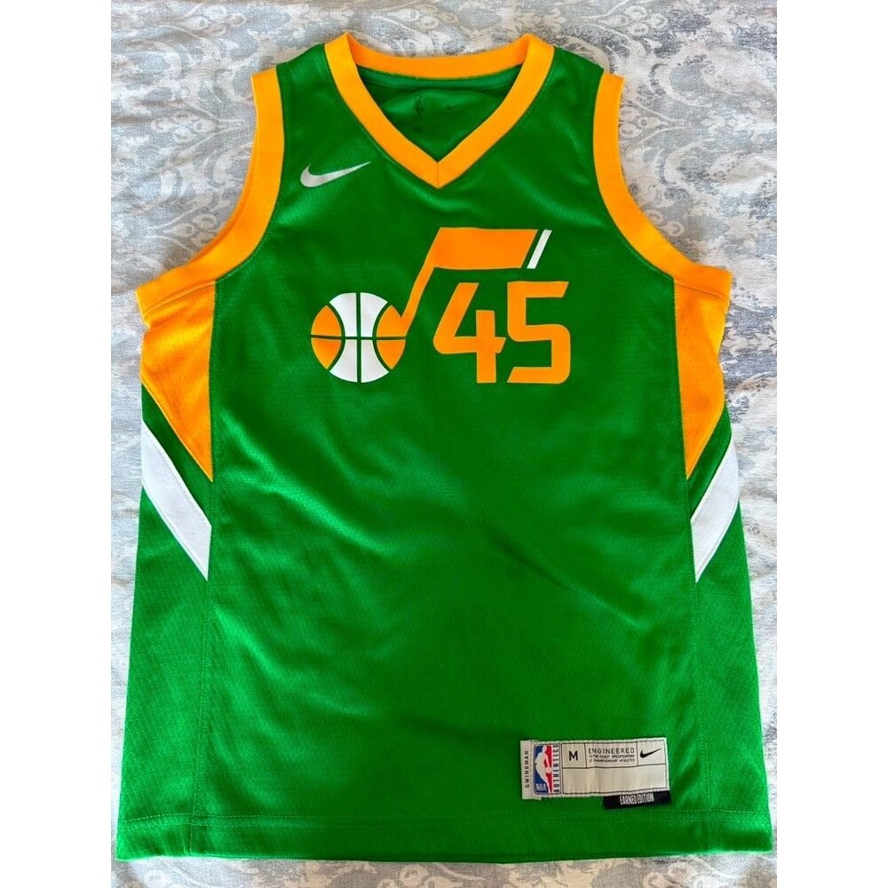 Nike Donovan Mitchell #45 Basketball Jersey Youth Medium Green NBA Dri-FIT